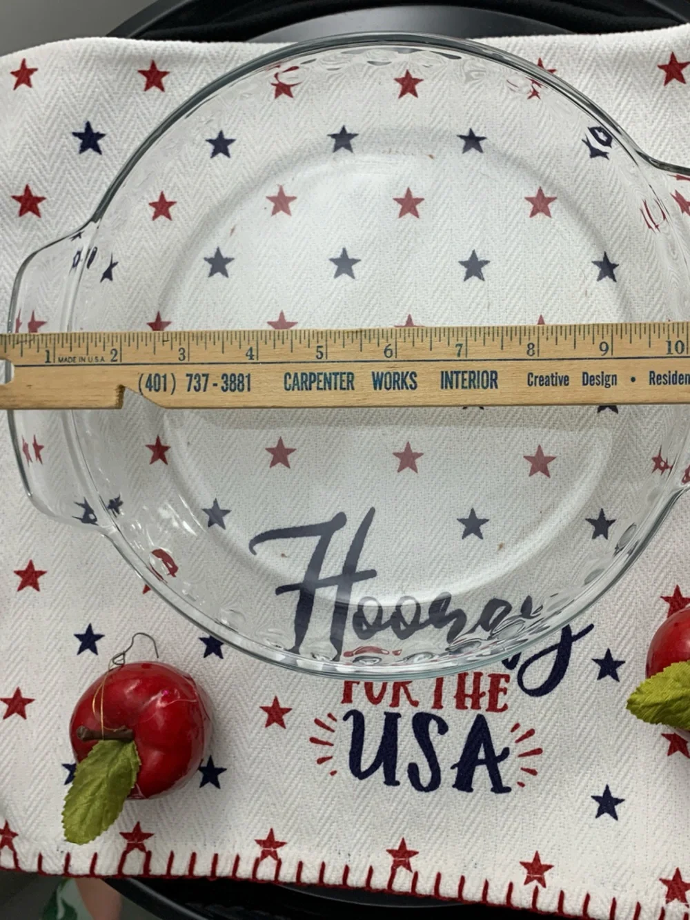 Anchor Hocking's Fire King Clear Glass Deep DIsh Pie Baking Dish